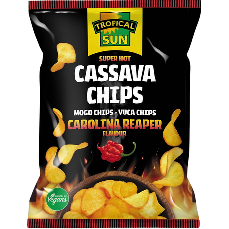 Tropical Sun Super Hot Cassava Chips 12x80g dimarkcash&carry