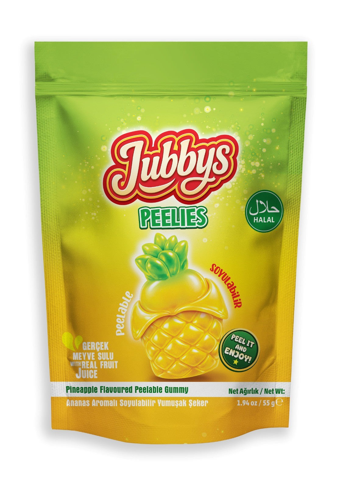 Jubby Peelable Pineapple (Halal) 12X55G dimarkcash&carry