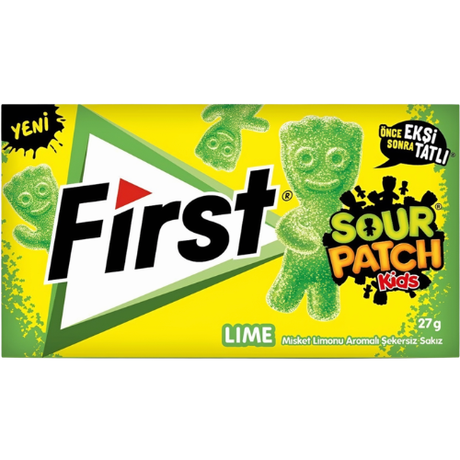 First Sour Patch *Lime* Chewing Gum 12X27g dimarkcash&carry