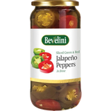 Bevelini Sliced Green & Red Jalapeno Slices 6X480G