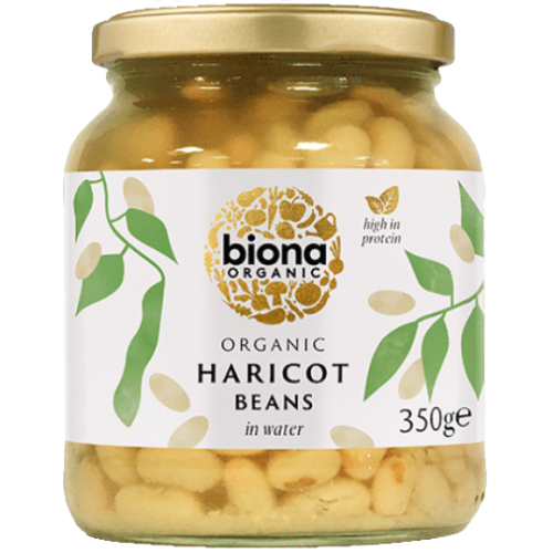 Biona Haricot Beans Jar 6X350G