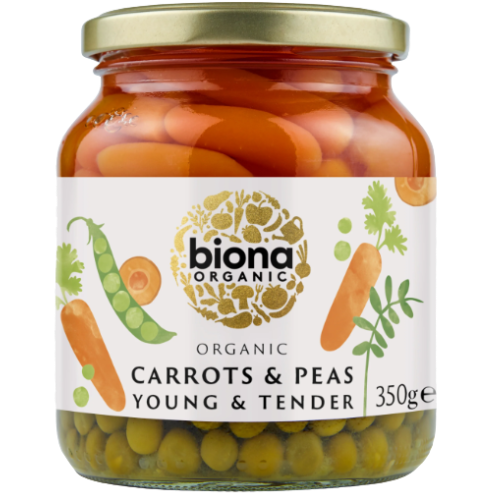 Organic Biona Carrot Peas 6X350G