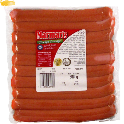 Marmaris Chicken Sausage Halal 10X500G