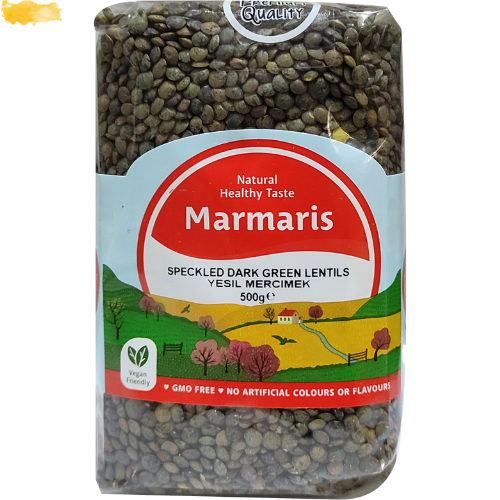 Marmaris Speckled Dark Green Lentils 6X500G