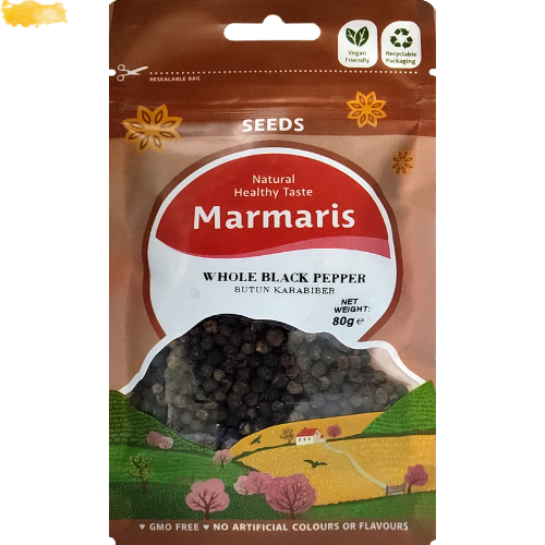 Marmaris Black Pepper Whole 10X80Gr